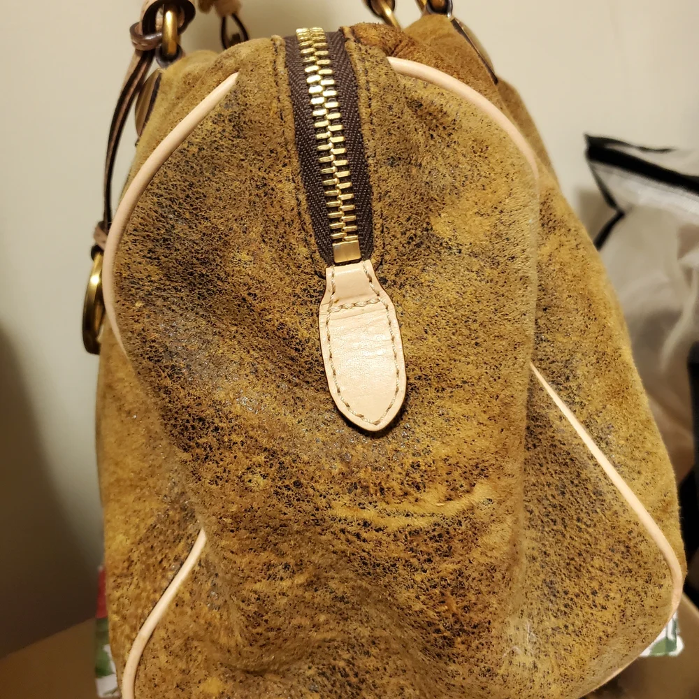 Michael Kors Grayson Suede Satchel  *FLAWS INSIDE - Picture 4 of 15